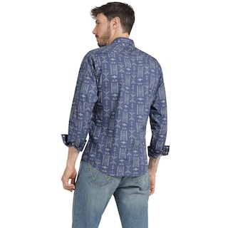 Foto 3 | Foto 3 | Camisa Vaquera Wrangler Hombre Slim Fit Manga Larga 555 Multicolor
