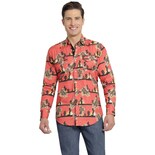 Camisa Vaquera Wrangler Hombre Slim Fit Manga Larga 524 Naranja