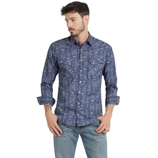 Foto 1 | Foto 1 | Camisa Vaquera Wrangler Hombre Slim Fit Manga Larga 555 Multicolor
