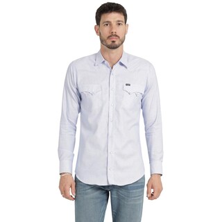 Foto 1 | Foto 1 | Camisa Vaquera Wrangler Hombre Slim Fit Manga Larga 569 Azul Cielo