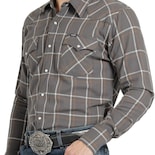 Camisa Vaquera Wrangler Hombre Regular Fit Manga Larga 806 Gris