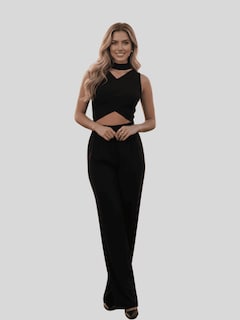 Foto 2 | Foto 2 | Blusa Crop Cuello Halter Canale Bl-1033 Negro Diseño Elegante Y Comodidad