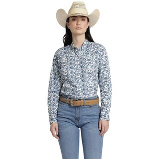 Foto 1 | Foto 1 | Blusa Vaquera Wrangler Mujer Slim Fit Manga Larga 689 Blanco