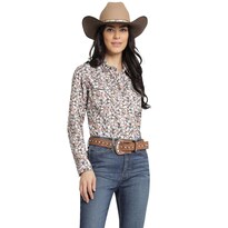 Blusa Vaquera Wrangler Mujer Slim Fit Manga Larga 688 Blanco