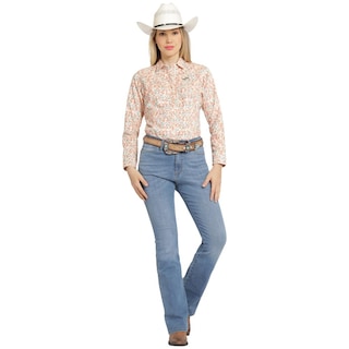 Foto 4 | Foto 4 | Blusa Vaquera Wrangler Mujer Slim Fit Manga Larga 685 Beige
