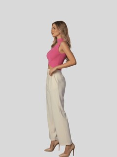 Foto 5 | Foto 5 | Blusa Crop Cuello Halter Canale Bl-1033 Fucsia Diseño Elegante Y Comodidad