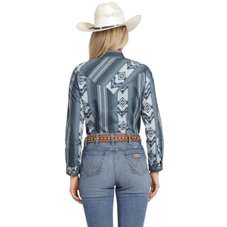 Foto 2 | Foto 2 | Blusa Vaquera Wrangler Mujer Slim Fit Manga Larga 690 Azul