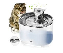 Fuente Para Gatos Bebedero Perro 74oz/2.2l Con Luz Filtro