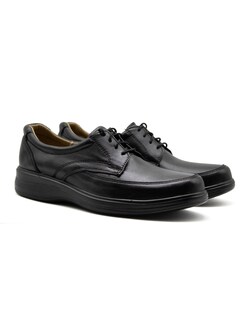 Foto 2 | Foto 2 | Zapato Comodo Hombre Pie Diabetico Piel Borrego Negro Agujetas