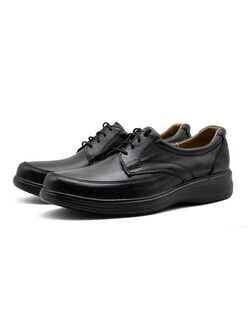 Foto 4 | Foto 4 | Zapato Comodo Hombre Pie Diabetico Piel Borrego Negro Agujetas