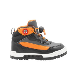 Foto 3 | Foto 3 | Tenis Bota Para Niño Casuales Cómodos Color Negro Naranja Negro