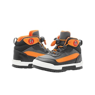 Foto 5 | Foto 5 | Tenis Bota Para Niño Casuales Cómodos Color Negro Naranja Negro