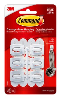 Foto 1 | Foto 1 | Miniclips De Luz Storage Hook Command Sin Daños Paquete De 6 - Venta Internacional.