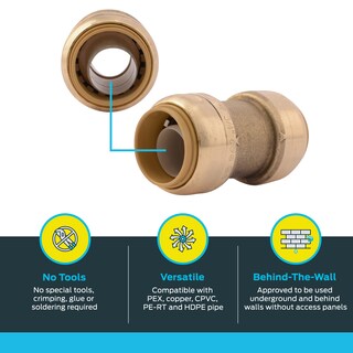 Foto 3 | Foto 3 | Acoplamiento A Presión Sharkbite De Latón De 3/4 Pulgadas - Venta Internacional.