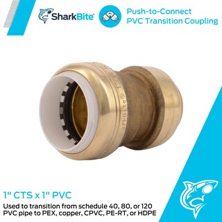 Foto 2 | Foto 2 | Acoplamiento De Transición Sharkbite 1 Cts X 1 Pvc Push To Connect - Venta Internacional.