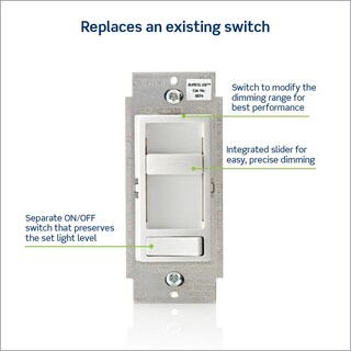 Foto 3 | Foto 3 | Interruptor De Intensidad Leviton Sureslide 6674-p0w Para Bombillas Led - Venta Internacional.