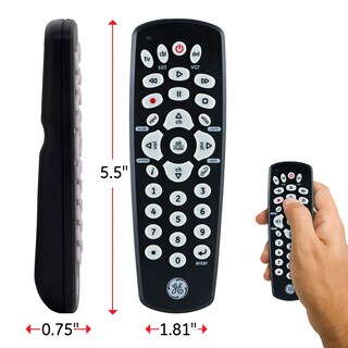 Foto 4 | Foto 4 | Mando A Distancia Ge 24991 Universal Para 3 Dispositivos Negro - Venta Internacional.