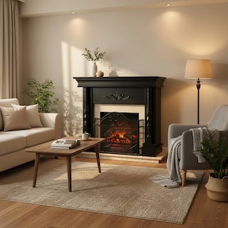 Foto 4 | Foto 4 | Chimenea Eléctrica Romana Chocolate Con Calefactor