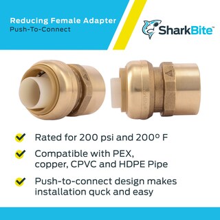Foto 4 | Foto 4 | Adaptador De Plomería Sharkbite Fnpt De Latón Con Conexión A Presión De 1 Pulgada - Venta Internacional.