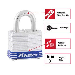 Foto 2 | Foto 2 | Padlock Master Lock 5t Para Exteriores Con Llave Paquete De 2 Unidades Con Llave Similar - Venta Internacional.