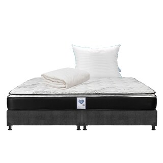 Foto 1 | Foto 1 | Colchón Spring Air Premier King Size+box Dicasa Gris Carbón+almohada Royal+protector Ultra