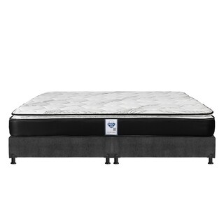 Foto 2 | Foto 2 | Colchón Spring Air Premier King Size+box Dicasa Gris Carbón+almohada Royal+protector Ultra