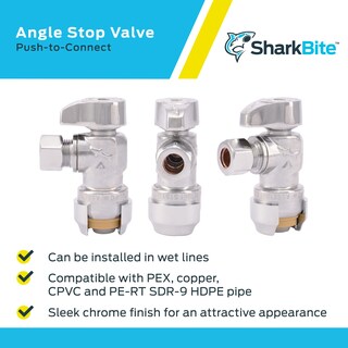 Foto 4 | Foto 4 | Válvula De Cierre Angular Sharkbite 23036-0000lf Latón Cromado - Venta Internacional.