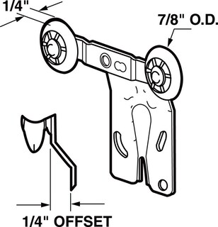 Foto 2 | Foto 2 | Roller Assembly Prime-line Silver Steel 2 Piezas Para Puertas De 3/4-1-3/8 Pulgadas - Venta Internacional.