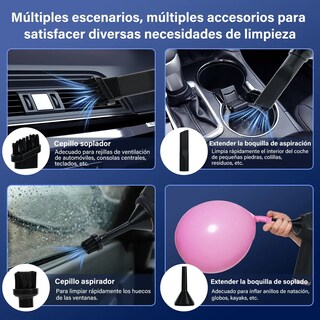 Foto 2 | Foto 2 | ''aspirador De Mano Portátil Usb Recargable 3 En 1 Profesional Negra Dorada ''