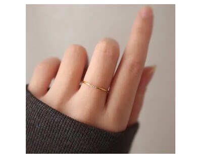 Foto 2 | Foto 2 | Anillo Delgado Xtellar Para Dama Acero Inoxidable Regalos Joyería