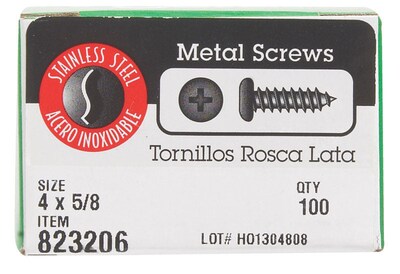 Foto 2 | Foto 2 | Tornillos Para Chapa Hillman No. 6 Ga. X 16 Mm De Largo  Paquete De 100 - Venta Internacional.