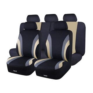 Foto 1 | Foto 1 | ''funda Universal Para Asiento De Automóvil De 5 Asientos Beige Negro Gris ''