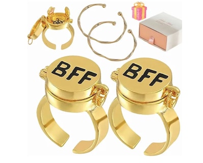 Foto 1 | Foto 1 | 2 Anillos De Bob Esponja Para Mejores Amigos Anillo Bff 2