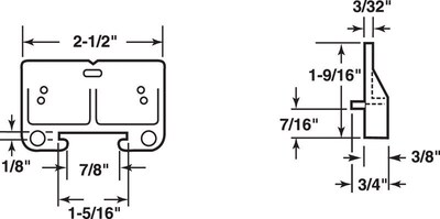 Foto 4 | Foto 4 | Drawer Track Guide Prime-line Plastic Center Guide Paquete De 2 - Venta Internacional.