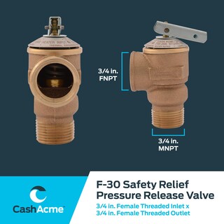 Foto 5 | Foto 5 | Válvula De Alivio De Seguridad Cash Acme F-30 De 3/4 Pulgadas Latón 30 Psi - Venta Internacional.