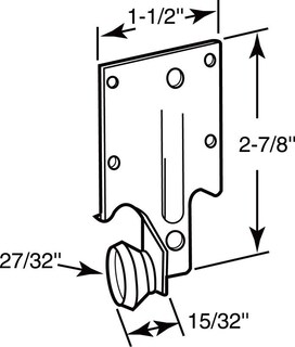 Foto 2 | Foto 3 | Drawer Track Roller Prime-line Steel 2.875 Cm Con Soporte - Venta Internacional.