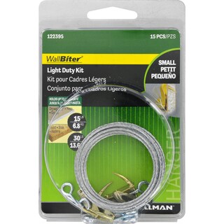 Foto 2 | Foto 2 | Kit Para Colgar Cuadros Hillman Wallbiter Chapado En Latón 30 Kg - Venta Internacional.