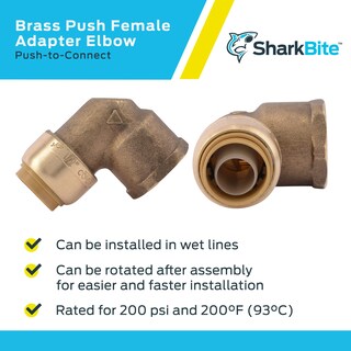 Foto 4 | Foto 4 | Codo Adaptador Hembra Sharkbite De 90 Grados Para Montaje De Fontanería - Venta Internacional.