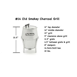 Foto 4 | Foto 4 | Parrilla De Carbón Old Smokey #14 Pequeña De Acero Inoxidable - Venta Internacional.