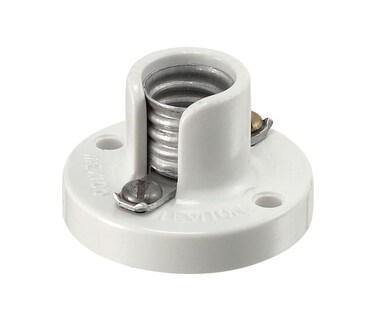 Foto 1 | Foto 1 | Lámpara Leviton 10028 Con Base De Candelabro Sin Llave Color Blanco - Venta Internacional.