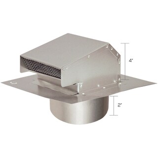 Foto 2 | Foto 2 | Tapa De Techo Con Tubo De Escape Deflect-o De Aluminio De 4 Cm De Diámetro (paquete De 2) - Venta Internacional.