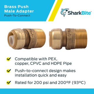 Foto 4 | Foto 4 | Adaptador Sharkbite U139lfa 3/4 X 1 Pulgada Mnpt De Latón Para Fontanería - Venta Internacional.