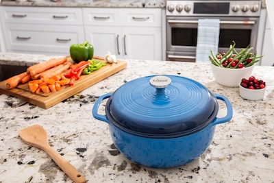 Foto 5 | Foto 5 | Dutch Oven Lodge Hierro Fundido Esmaltado 6 Cuartos De Galón Azul - Venta Internacional.
