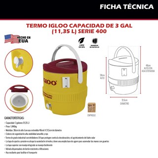 Foto 3 | Foto 3 | Dispensador De Bebidas Por Gravedad Water Cooler Igloo 00431 11.4 L - Venta Internacional.