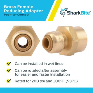 Foto 4 | Foto 4 | Adaptador Reductor Sharkbite U066lfa 1/4 X 1/2 Pulgadas Fnpt - Venta Internacional.
