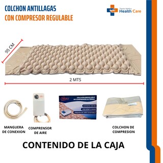 Foto 3 | Foto 3 | Colchon Antillagas Antiescaras Con Compresor Regulable Soporta 130 Kg Previene Llagas Tratamiento De Prevencion De Lesiones