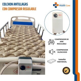 Foto 7 | Foto 7 | Colchon Antillagas Antiescaras Con Compresor Regulable Soporta 130 Kg Previene Llagas Tratamiento De Prevencion De Lesiones