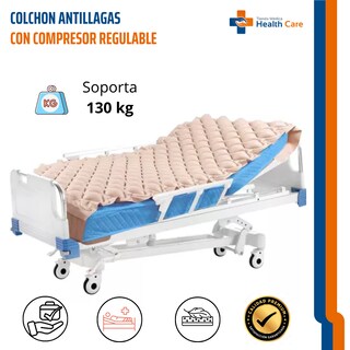 Foto 8 | Foto 8 | Colchon Antillagas Antiescaras Con Compresor Regulable Soporta 130 Kg Previene Llagas Tratamiento De Prevencion De Lesiones