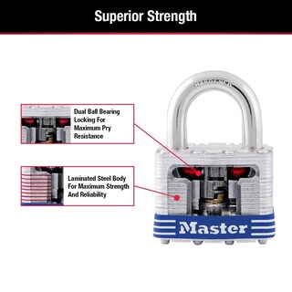 Foto 5 | Foto 5 | Padlock Master Lock 5d Outdoor Con Llave 1 Paquete Plateado - Venta Internacional.