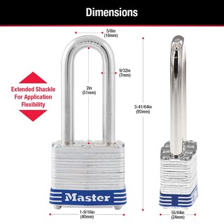 Foto 7 | Foto 7 | Padlock Master Lock 3dlh Para Exteriores Con Llave Paquete De 1 - Venta Internacional.